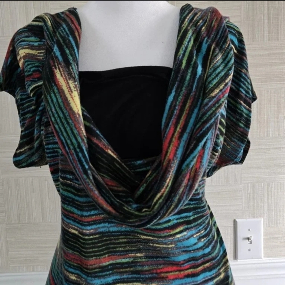 Cato Women's Y2k Look Top Multicolor XL Short Sleeve Scoop Neck